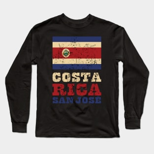 The Flag of Costa Rica Long Sleeve T-Shirt